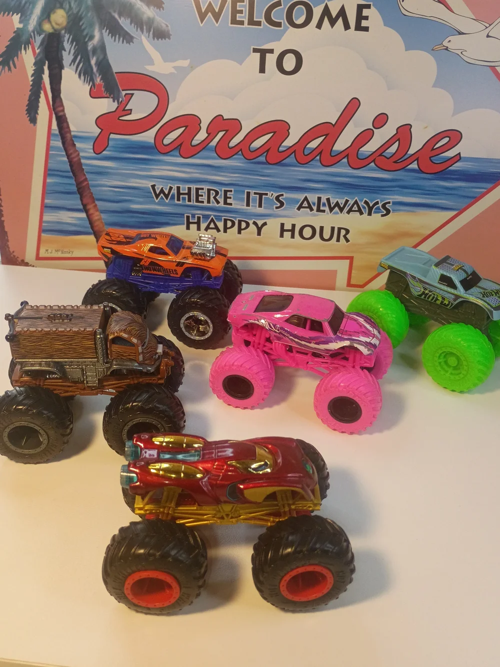 Lot Of 5 Hot Wheels Monster Jam Trucks 1/64 Scale Loose
